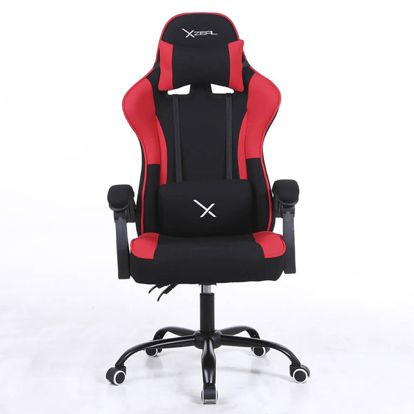 Silla Gamer Xzeal Negro Con Rojo Acero, Textil, Alto Desempeño - (Xzsxz20r)