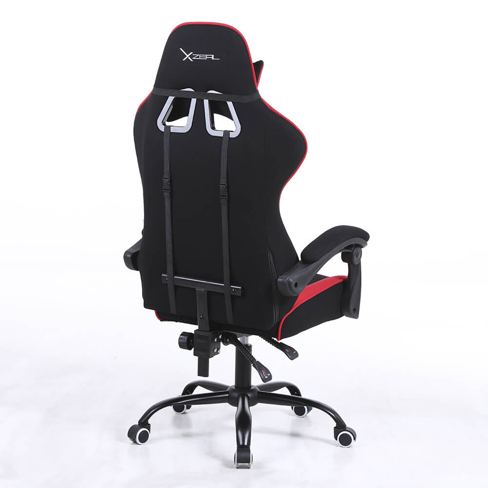 Silla Gamer Xzeal Negro Con Rojo Acero, Textil, Alto Desempeño - (Xzsxz20r)