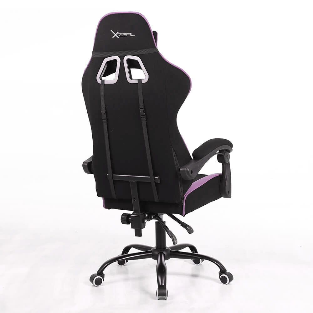 Silla Gamer Xzeal Negro Con Rosa Acero, Textil, Alto Desempeño - (Xzsxz20p)