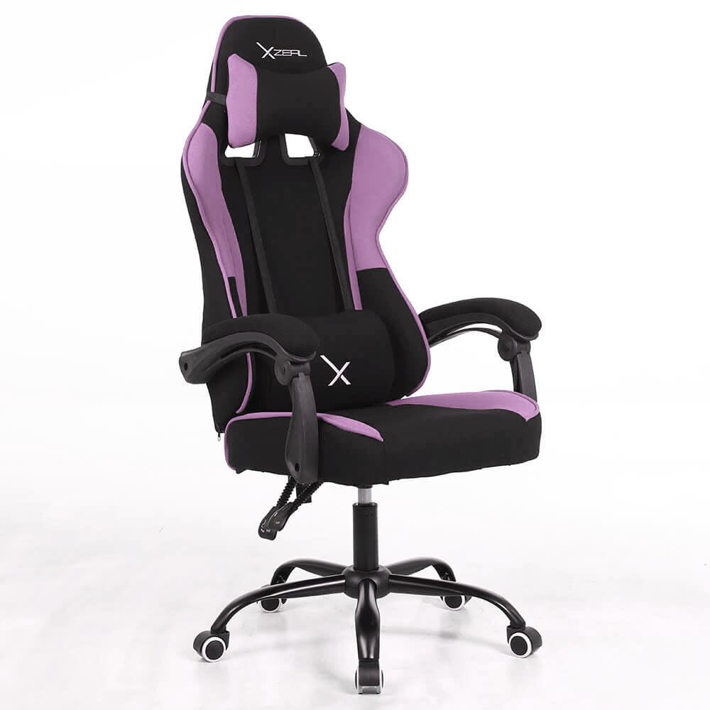 Silla Gamer Xzeal Negro Con Rosa Acero, Textil, Alto Desempeño - (Xzsxz20p)