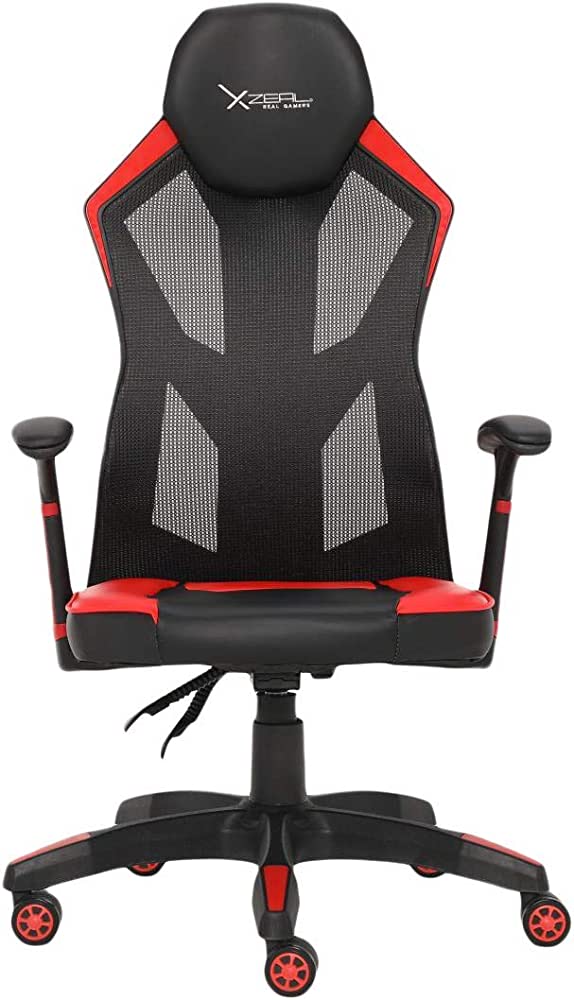 Silla Gamer Xzeal Rojo Malla, Foam, 150° Giro, Ergonomico (Xzsxz30r)