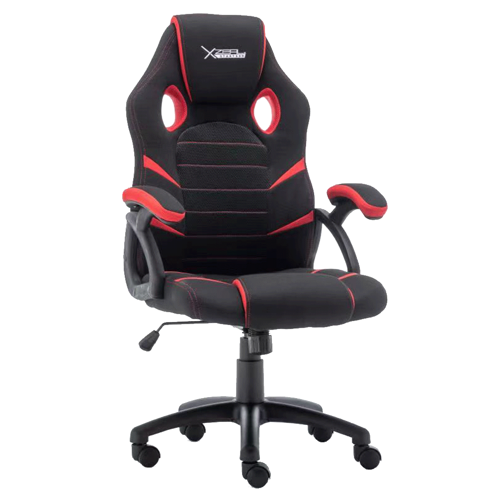 Silla Gamer Xzeal Starter Roja Tela, Foam Ergonomico, Piston Clase 3, Xsst050r