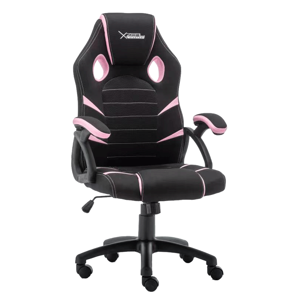 Silla Gamer Xzeal Starter Rosa Tela, Foam Ergonomico, Piston Clase 3, Xsst050p