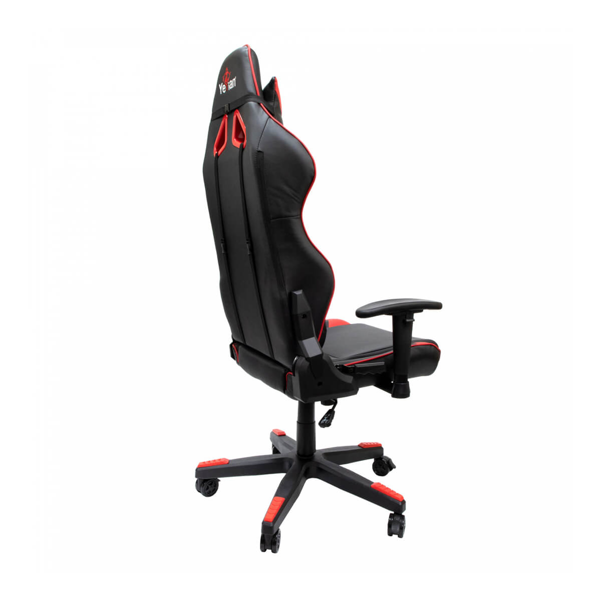 Silla Gamer Yeyian Yar-9863r Cadira 1150 Reclinable 4d Rojo Con Negro, Poliur Hasta 150kg