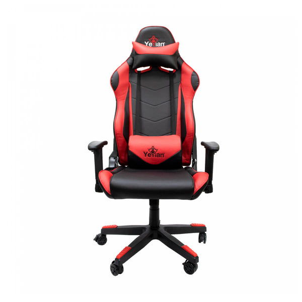 Silla Gamer Yeyian Yar-9863r Cadira 1150 Reclinable 4d Rojo Con Negro, Poliur Hasta 150kg