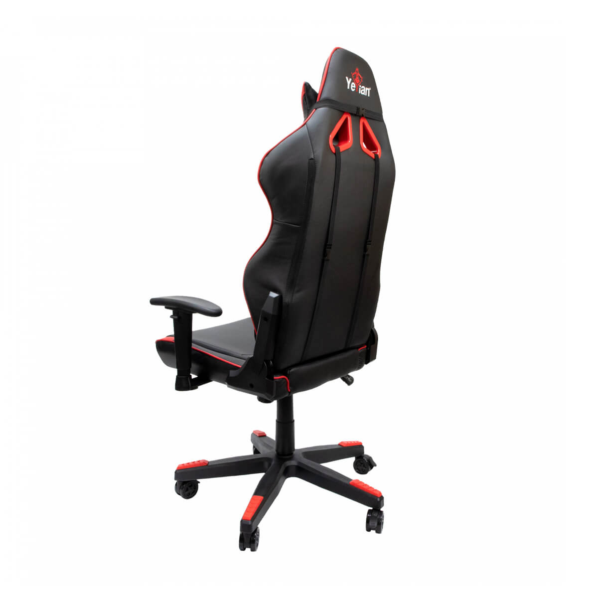 Silla Gamer Yeyian Yar-9863r Cadira 1150 Reclinable 4d Rojo Con Negro, Poliur Hasta 150kg