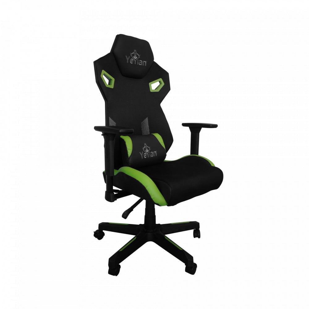 Silla Gamer Yeyian Yfc-Ecfl-01-Gr, Drakkar, Malla Textil, Hasta 150 kilos, Verde