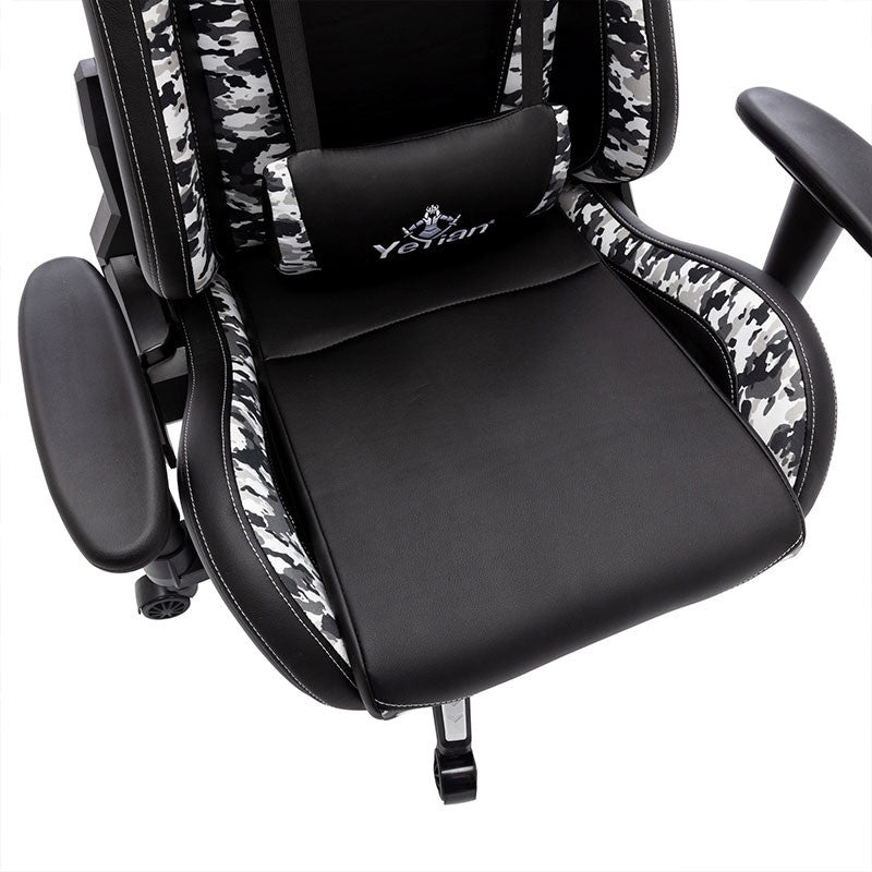 Silla Gaming Yeyian Yfrs-051820 Ryuji Snow Camo,Pol/Nyl, Soporta150kg