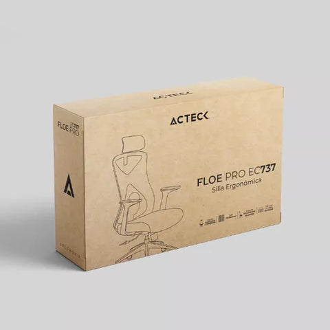 Silla Oficina Floe Pro Ec737 Ergonómica Ajus Lumbar Hasta 120 Kg Negro Ac-937238