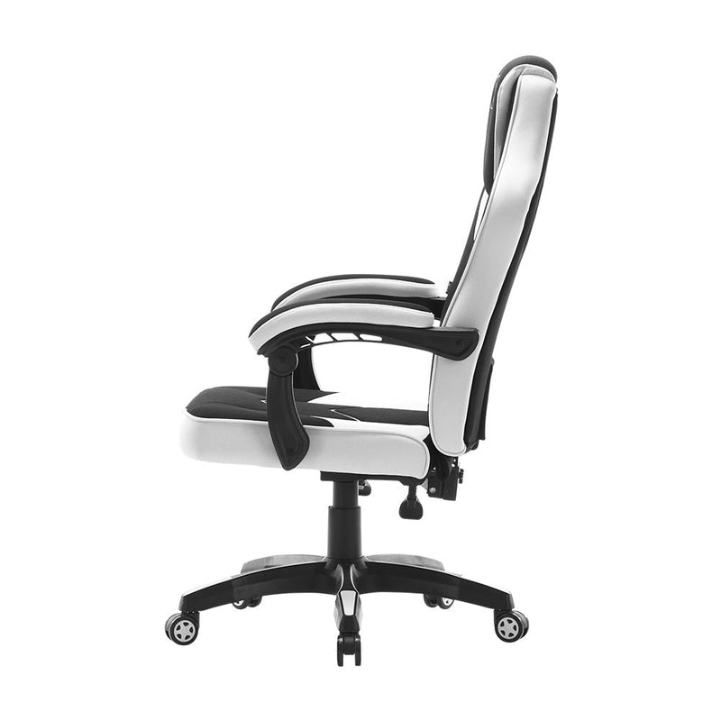 Silla Vorago Start The Game Cgc301-Wh, Tela, Reclinable, Negro con Blanco