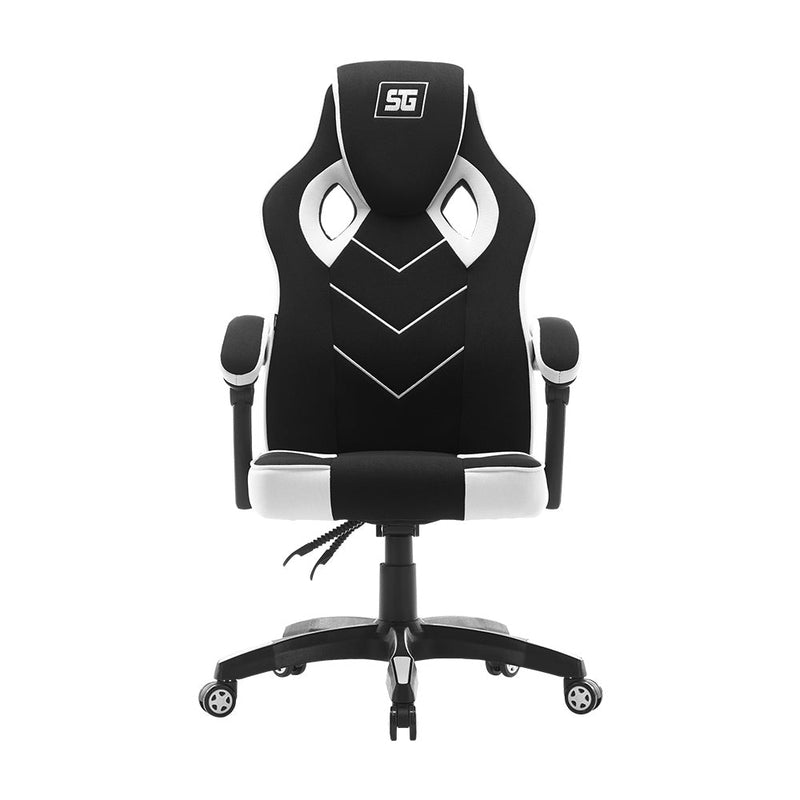 Silla Vorago Start The Game Cgc301-Wh, Tela, Reclinable, Negro con Blanco