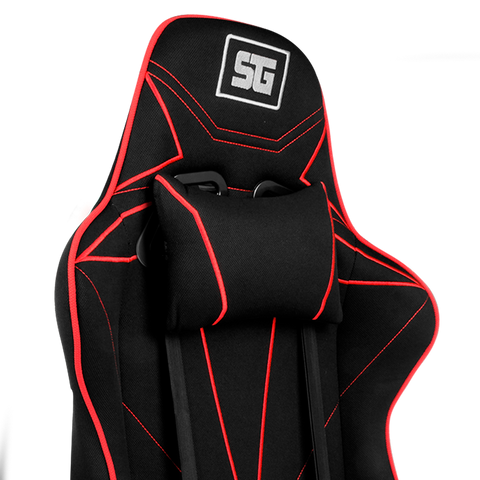 Silla Vorago Start The Game Tela Reclinable 2d Negro Con Rojo Cgc500-Rd