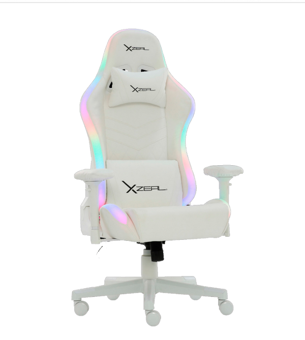 Silla Xzeal Gamer Rgb Vinil Blanco Xz15W (Xzsxz15W)