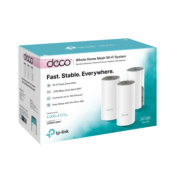 Sistema Wi-Fi Mesh Ac1200/Deco E4(1Pack)(Sustituto Deco M3W) Tp-Link