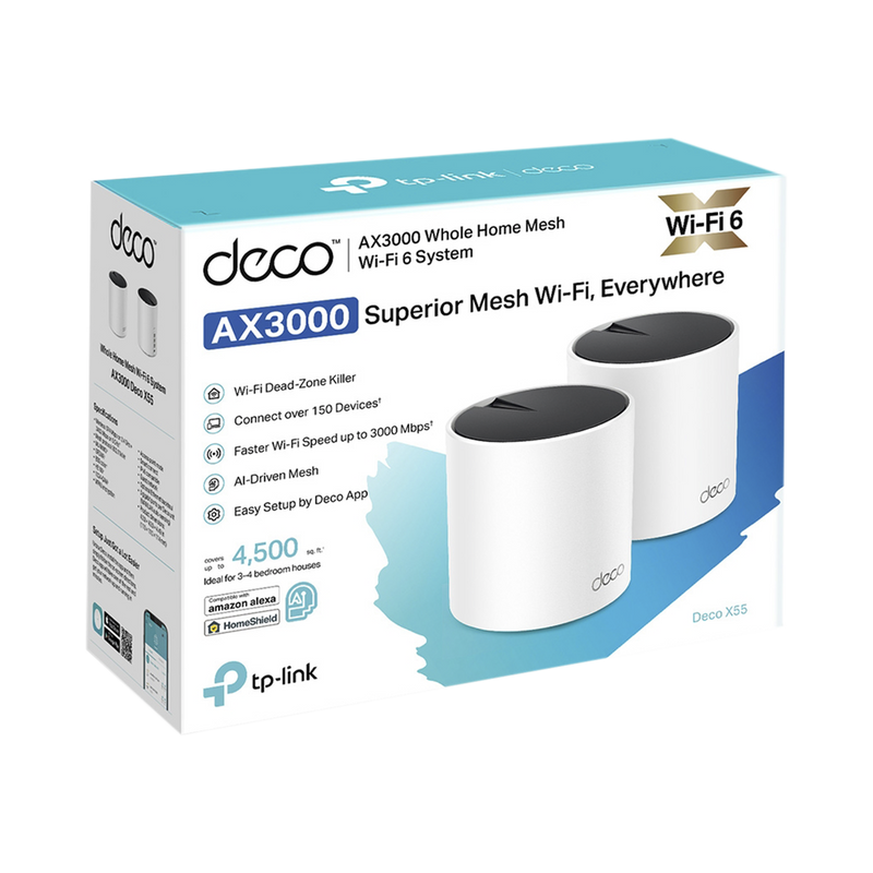 Sistema Wifi 6 En Malla Para Todo El Hogar Ax3000 - Deco X55 (2-Pack)