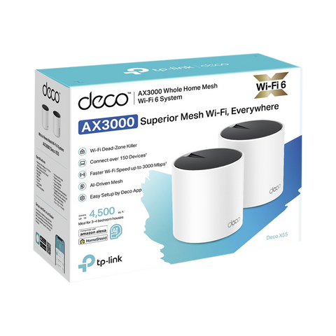 Sistema Wifi 6 En Malla Para Todo El Hogar Ax3000 - Deco X55 (2-Pack)