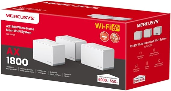 Sistema Wifi 6 Mesh Ax1800,  Halo H70X (2-Pack) Tp-Link