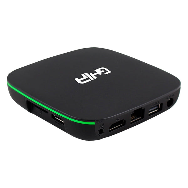 Smart Tv Box Ghia Gac-116, Quad Core, 1gb, 8gb, Lan, Wifi, Hdmi, Av, Cr, Android 6.0, Negro-Verde