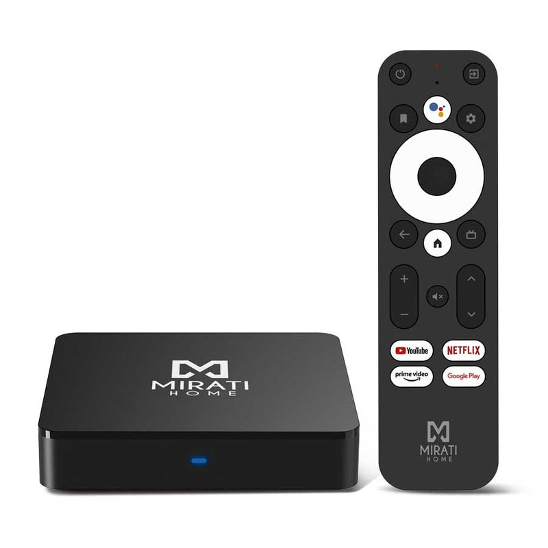 Smart tv box mtb001 mirati home. Android tv 10 certificado. 1gb, 8gb, full hd. Hdmi, usb, micro sd, wifi, rj45
