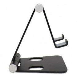 Soporte Brobotix Para Celular O Tableta, Aluminio, Plegable, Negro