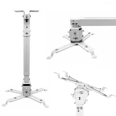 Soporte Brobotix Universal Para Proyector,  Expandible De  70 A 120cm, Para Pared Y Techo, Blanco