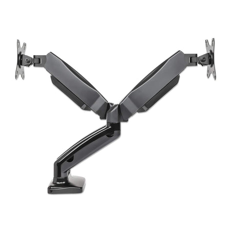 Soporte de escritorio, de aluminio, con pistón de gas, para dos monitores de 13 a 27" 462310