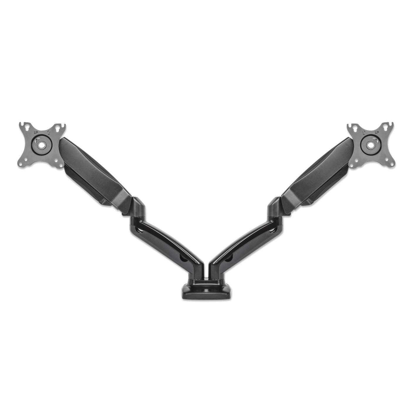 Soporte de escritorio, de aluminio, con pistón de gas, para dos monitores de 13 a 27" 462310
