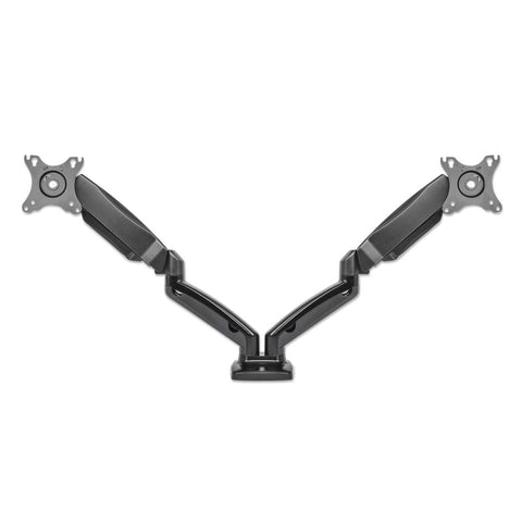 Soporte de escritorio, de aluminio, con pistón de gas, para dos monitores de 13 a 27" 462310