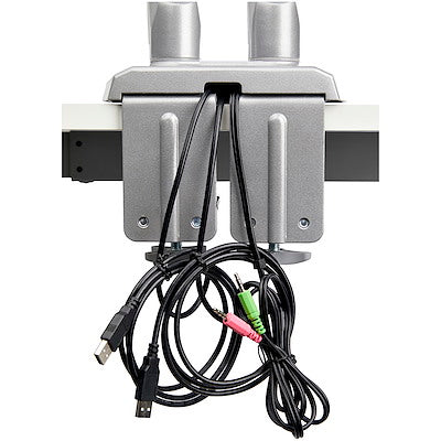 Soporte De Escritorio - Brazos Para 2 Monitores De 12 A 32 Con Hub 2x Usb 3.0 Y Audio 3.5mm - Vesa 75x75 O 100x100 - Startech.Com Modelo Armslimduos