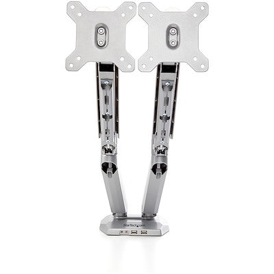 Soporte De Escritorio - Brazos Para 2 Monitores De 12 A 32 Con Hub 2x Usb 3.0 Y Audio 3.5mm - Vesa 75x75 O 100x100 - Startech.Com Modelo Armslimduos