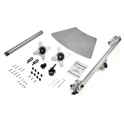 Soporte De Escritorio Para 2 Monitores - Soporte Ergonomico De Sobremesa Para 2 Monitores De 24 Con Montaje Vesa - Con Mastil - Plata - Startech.Com Modelo,  Armduoss