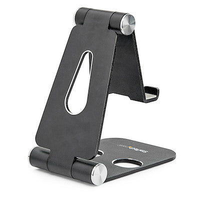 Soporte De Escritorio Para Celular Y Tablet - Multi Angulo - Plegable - Portatil - En Aluminio Y De Color Negro (Usptlstndb) - Startech.Com Modelo Usptlstndb