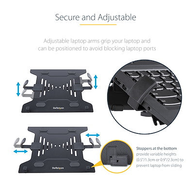 Soporte De Montaje Para Laptop - Vesa De Monitor De 34  O Bandeja Ajustable Para Laptop  - Grommet, Mordaza - Startech.Com Modelo, A-Laptop-Desk-Mount