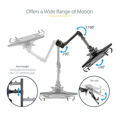 Soporte De Montaje Para Laptop - Vesa De Monitor De 34  O Bandeja Ajustable Para Laptop  - Grommet, Mordaza - Startech.Com Modelo, A-Laptop-Desk-Mount