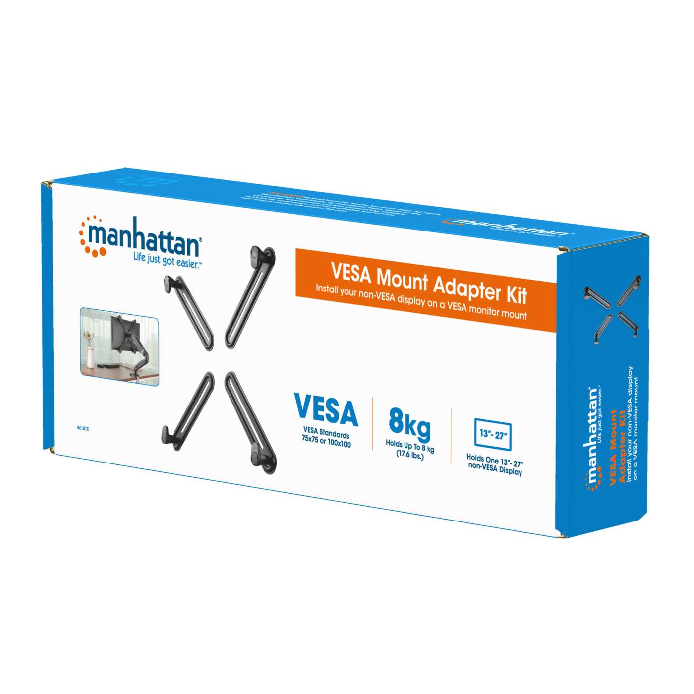 Soporte Manhattan Adaptador Montaje Monitor No Vesa Manhattan 461870