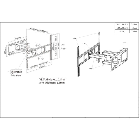 Soporte Manhattan De Pared Para Pantalla Curva O Plana 37 A 70 461351