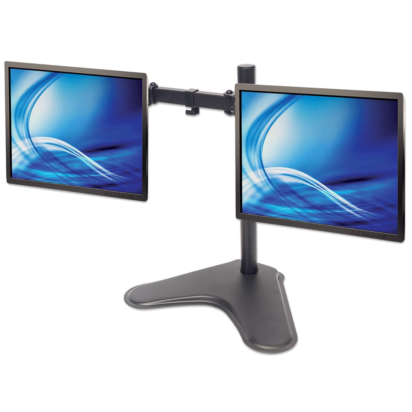 Soporte Manhattan Para 2 Monitores 13 A 32 Sobre Escritorio Vesa 461559