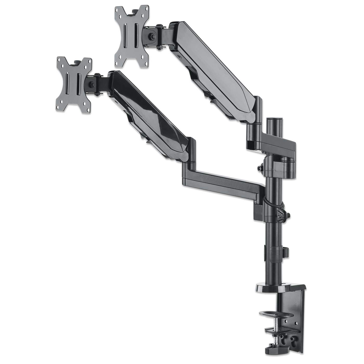 Soporte Manhattan Para 2 Monitores De 17" A 32" Para Escritorio Con Piston 461597