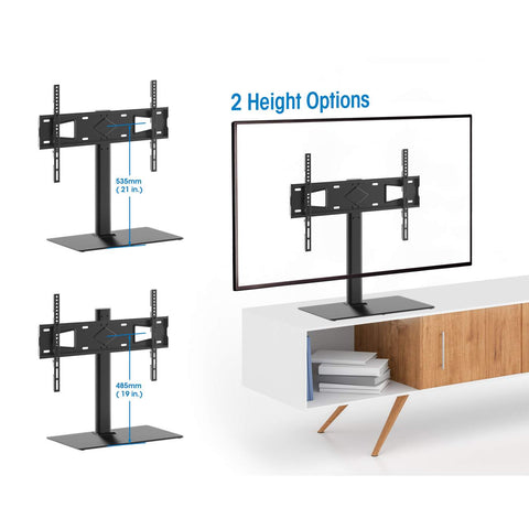Soporte Manhattan Tv Para Mesa 45kg 32-65" Ajustable Base Vidrio (462297)