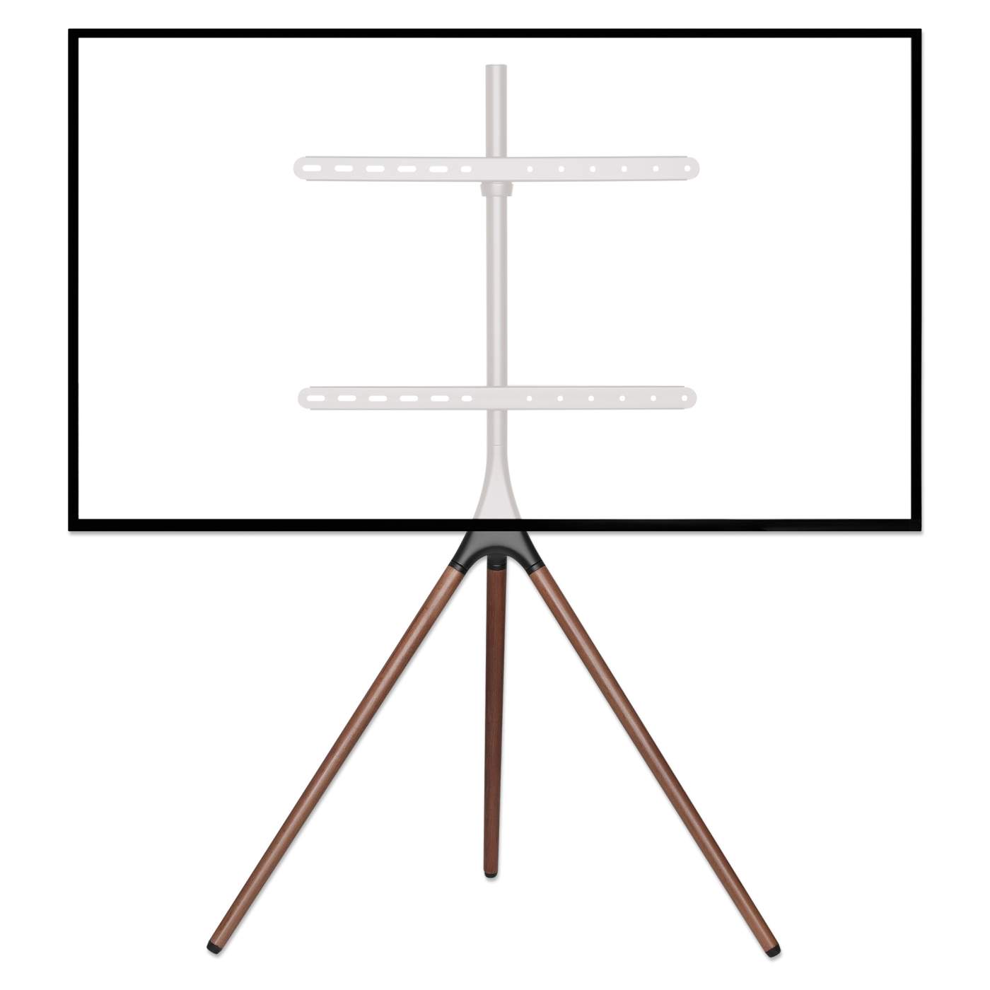 Soporte Manhattan Tv Tripode 45a 65 32kg Madera Nogal Alu Acero 461795