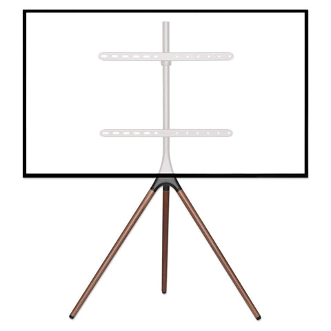 Soporte Manhattan Tv Tripode 45a 65 32kg Madera Nogal Alu Acero 461795