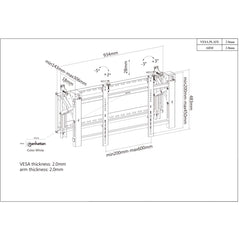 Soporte Manhattan Videowall 70kg 45 A 70 Pop Out 461719