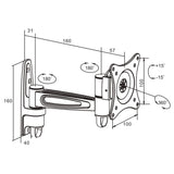 Soporte Monitor Manhattan Para 1 Monitor 13 A 27 Pared 423670