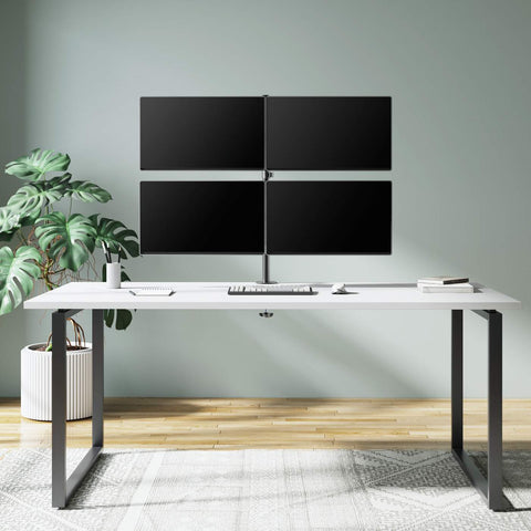 Soporte para cuatro monitores, movimiento con brazos de doble articulación