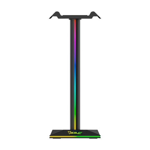 Soporte Para Headset Con Iluminacion Tipo Rgb Con Dos Puertos Usb Y 1 Puerto De Jack 3.5Mm