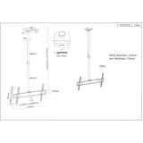 Soporte para TV, para empotrar en techo, con inclinación, pantallas planas de 37" a 70" de máximo 50 kg