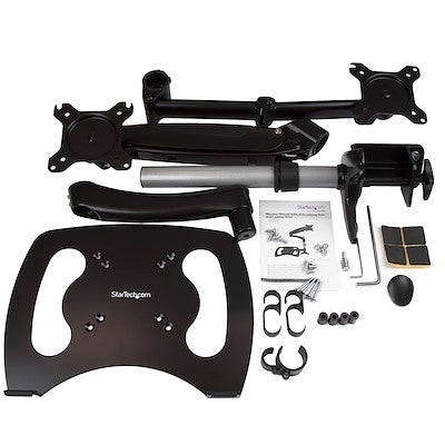 Soporte Para Un Monitor - Brazo Para Monitor Y Base Para Laptop Con Ajuste De Altura De Un Toque - Con Soporte Vesa Para Pantallas De 27 Negro - Startech.Com Modelo, Armunonb