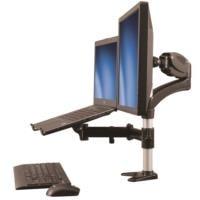 Soporte Para Un Monitor - Brazo Para Monitor Y Base Para Laptop Con Ajuste De Altura De Un Toque - Con Soporte Vesa Para Pantallas De 27 Negro - Startech.Com Modelo, Armunonb