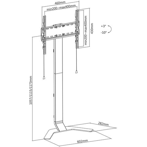 Soporte Tv Manhattan De Piso Con Anclaje A Pared 462044