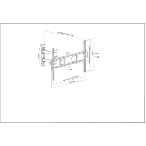 Soporte Tv Manhattan Para Pared 35kg, 37a 70 Articulado 461337